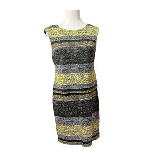 🔥 RMLL Black Yellow Animal Print Striped Disconnect Top Dress 8P EUC ! 🔥